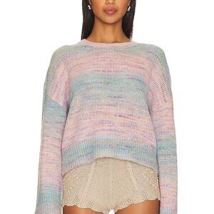 NWT 525 Liyan Space Dye Crew Neck Sweater in Lagoon Multi. Women’s Medium.